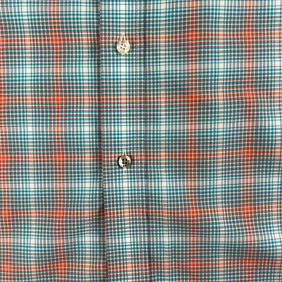 Ariat Button Up Shirt Men's M Naragon LS Stretch Orange Blue Plaid Classic NWT - Picture 5 of 15
